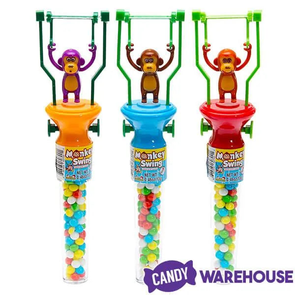 Monkey Swing Toys with Candy: 12-Piece Box