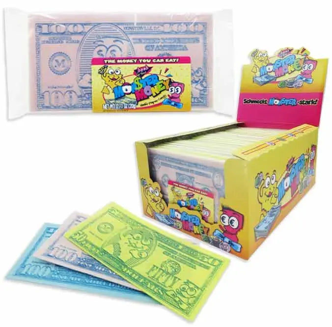 Monster Money Edible Paper Candy Bills 8-Packs: 36-Piece Box