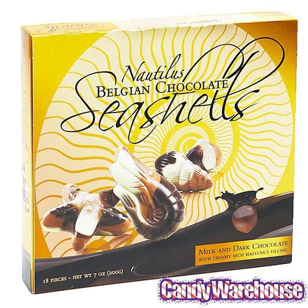 Nautilus Belgian Chocolate Seashells: 18-Piece Box