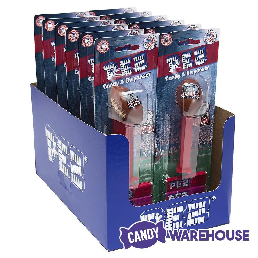 NCAA College Football PEZ Candy Packs - Alabama: 12-Piece Box