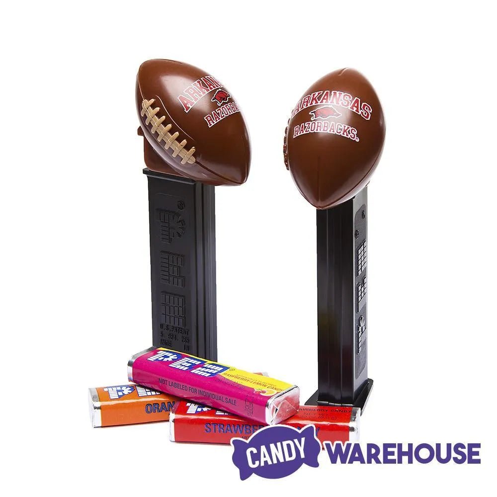 NCAA College Football PEZ Candy Packs - Arkansas: 12-Piece Box