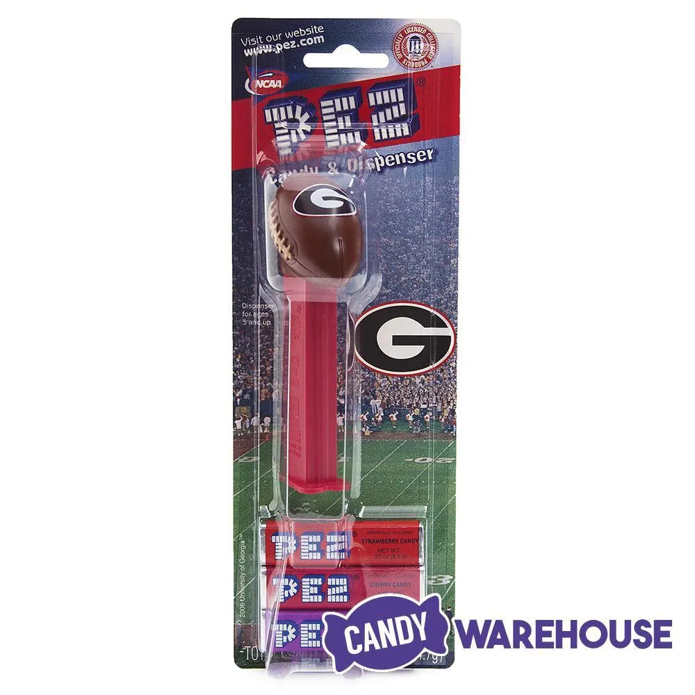 NCAA College Football PEZ Candy Packs - Georgia: 12-Piece Box