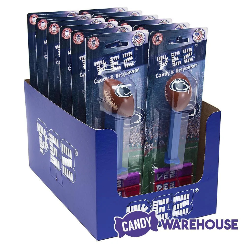 NCAA College Football PEZ Candy Packs - Penn State: 12-Piece Box