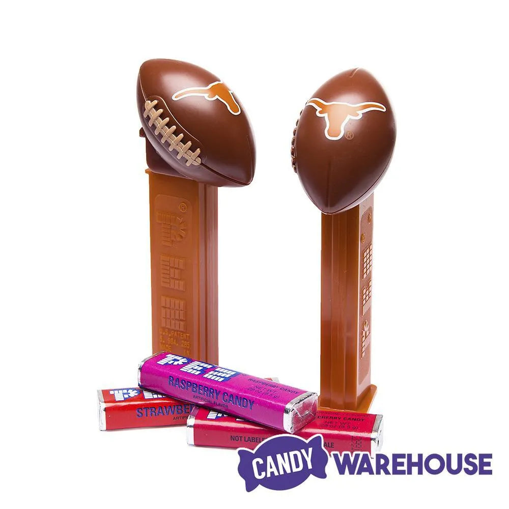 NCAA College Football PEZ Candy Packs - Texas: 12-Piece Box