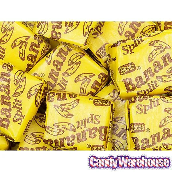 Necco Banana Split Candy Chews: 240-Piece Tub