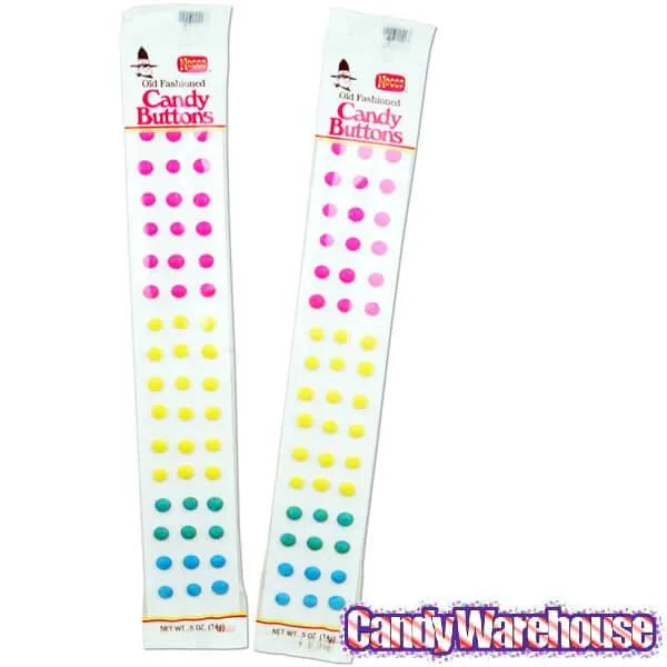 Candy Buttons Strips - Wrapped: 24-Piece Display