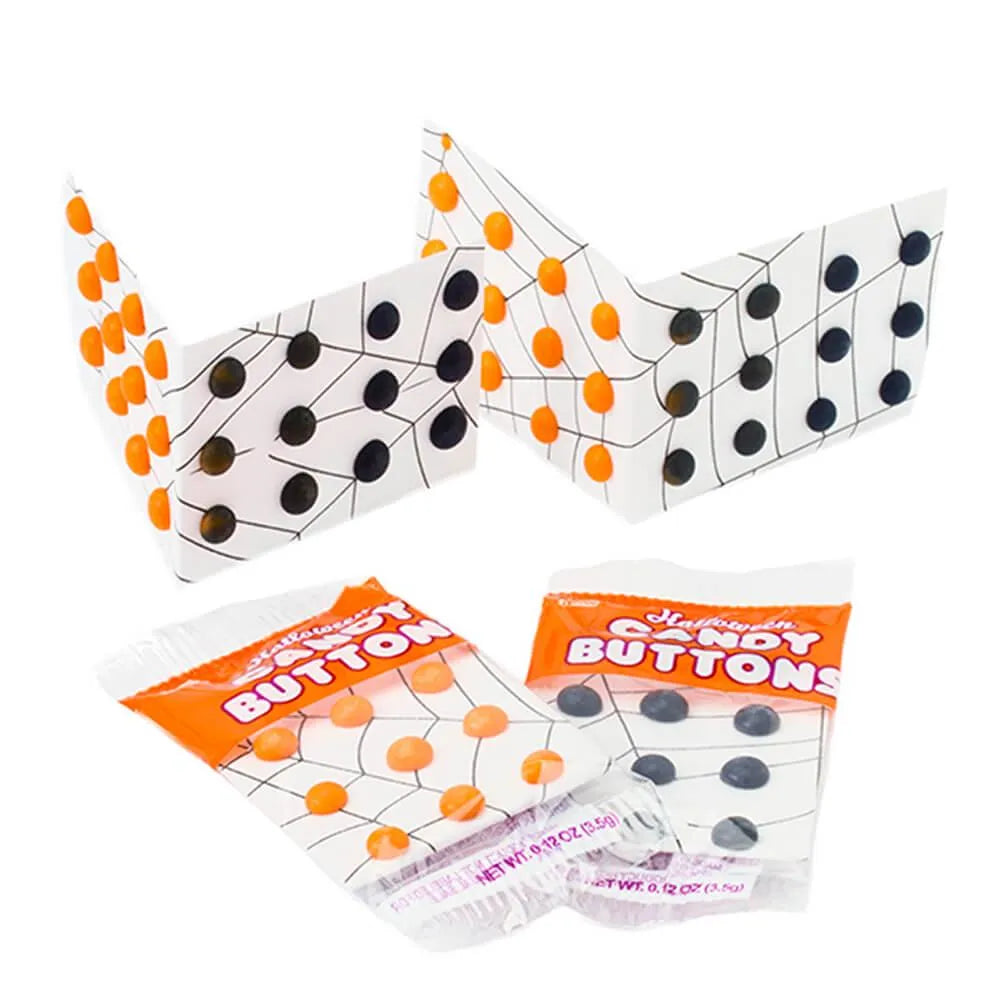 Necco Halloween Snack Size Candy Buttons Strips - Wrapped: 32-Piece Bag