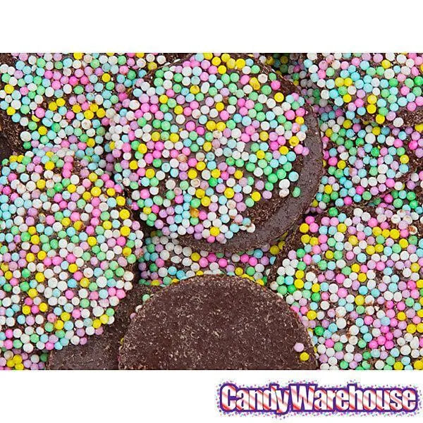 Necco Haviland Dark Chocolate NonPareils Candy: 3LB Box