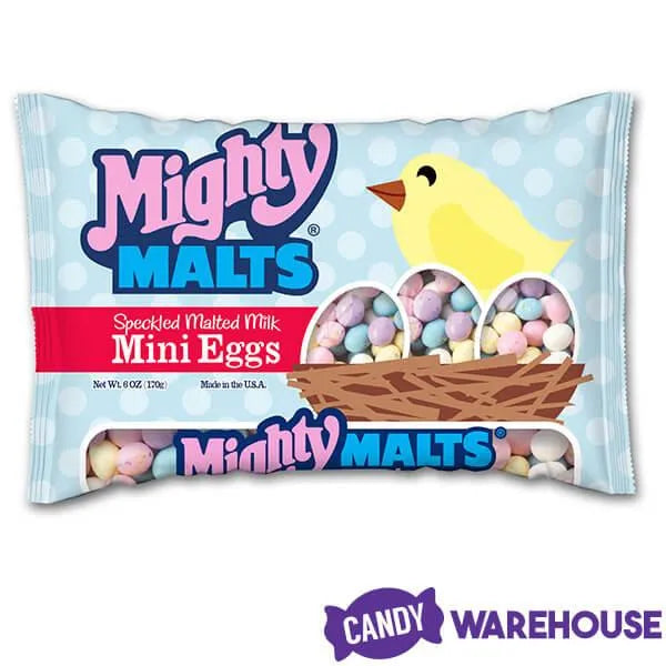 Necco Mighty Malts Speckled Malted Milk Eggs - Mini: 6-Ounce Bag