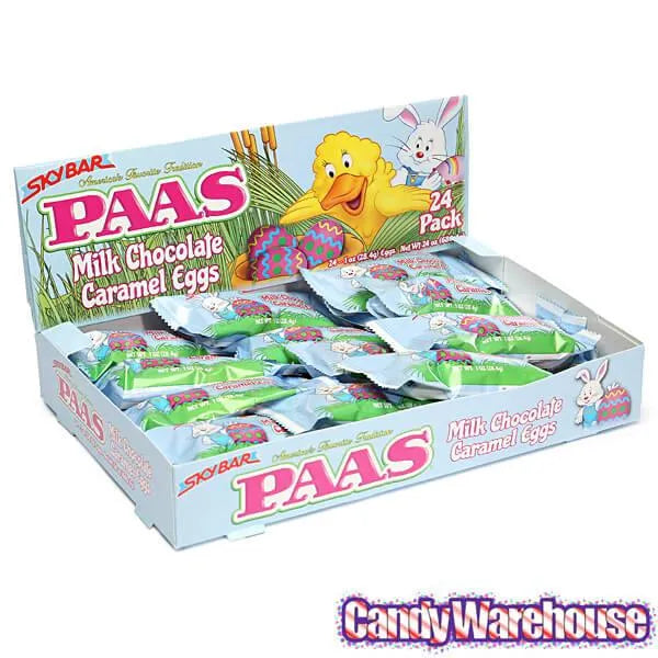 Necco PAAS Sky Bar Milk Chocolate Caramel Eggs: 24-Piece Display