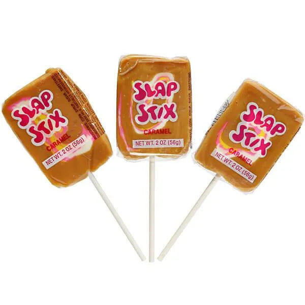 Necco Slap Stix Caramel Pops: 24-Piece Box