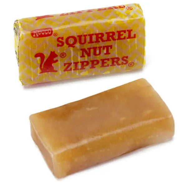 Necco Squirrel Nut Zippers Original Caramels: 240-Piece Tub