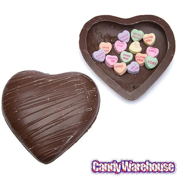 Necco Sweethearts Hollow Milk Chocolate Heart with Classic Candy Hearts