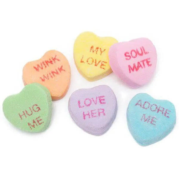 Necco Sweethearts Tiny Conversation Candy Hearts - Modern Flavors: 1LB Bag