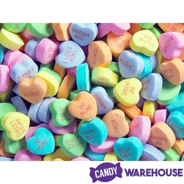 Necco Sweethearts Tiny Conversation Candy Hearts - Modern Flavors: 1LB Bag