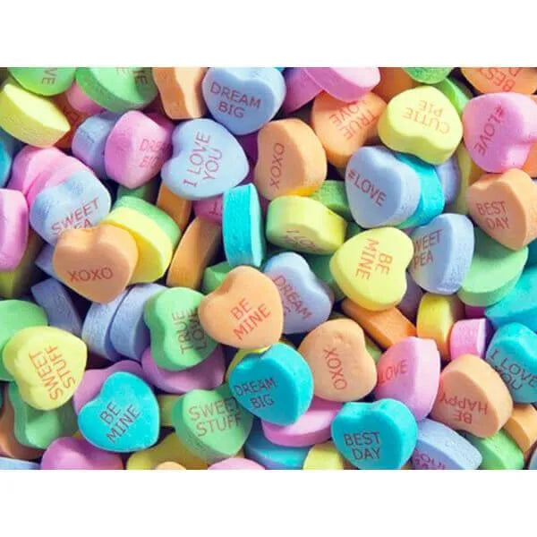 Necco Sweethearts Tiny Conversation Candy Hearts - Modern Flavors: 32LB Case