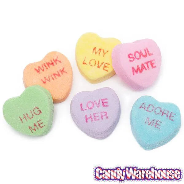 Necco Sweethearts Tiny Conversation Candy Hearts - Modern Flavors: 32LB Case