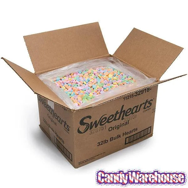 Necco Sweethearts Tiny Conversation Candy Hearts - Modern Flavors: 32LB Case