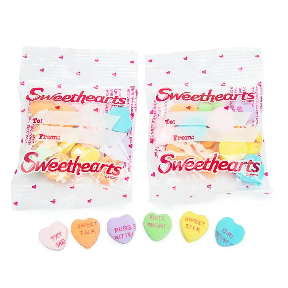 Necco Sweethearts Tiny Conversation Candy Hearts Packets - Modern Flavors: 400-Piece Case