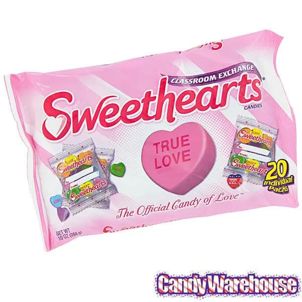 Necco Sweethearts Tiny Conversation Candy Hearts Packets - Modern Flavors: 400-Piece Case