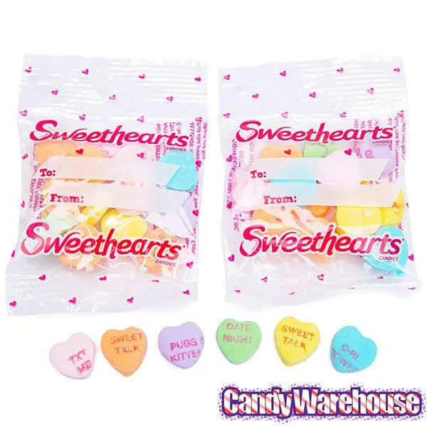 Necco Sweethearts Tiny Conversation Candy Hearts Packets - Modern Flavors: 400-Piece Case