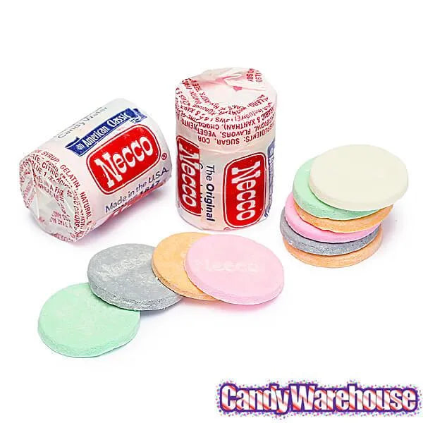 Necco Wafers Candy Mini Rolls - Original: 25LB Case