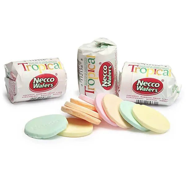 Necco Wafers Candy Mini Rolls - Tropical: 150-Piece Tub