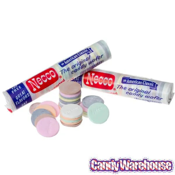 Necco Wafers Candy Rolls - Assorted Flavors: 24-Piece Box