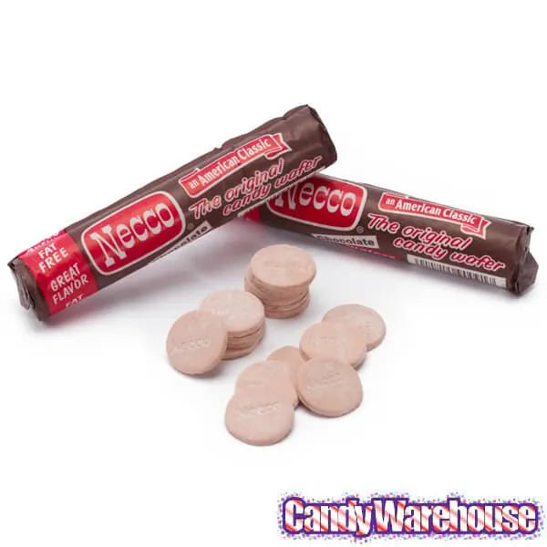 Necco Wafers Candy Rolls - Chocolate Flavor: 24-Piece Box