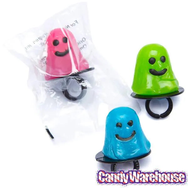 Neon Ghost Ring Suckers: 12-Piece Box