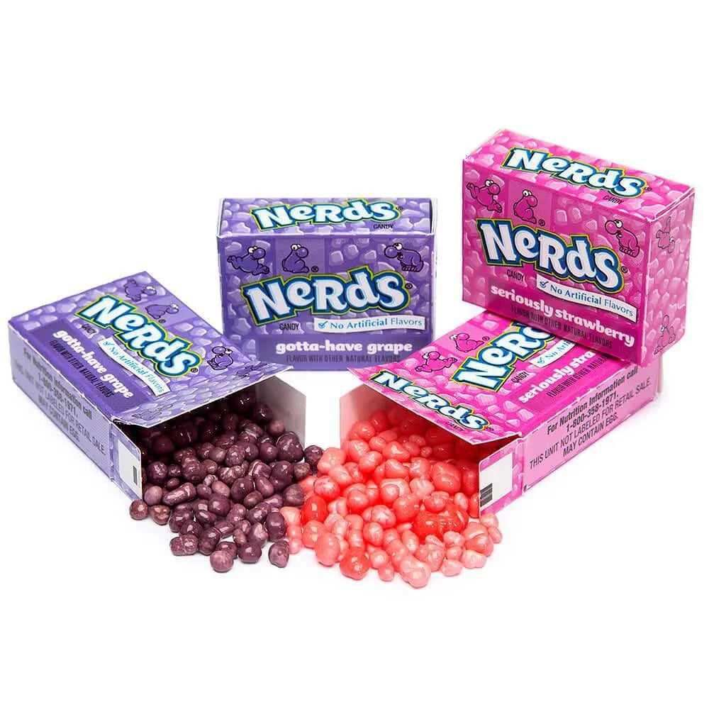 Nerds Strawberry & Grape Candy Packs: 30-Piece Bag