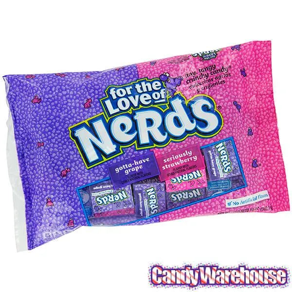 Nerds Strawberry & Grape Candy Packs: 30-Piece Bag