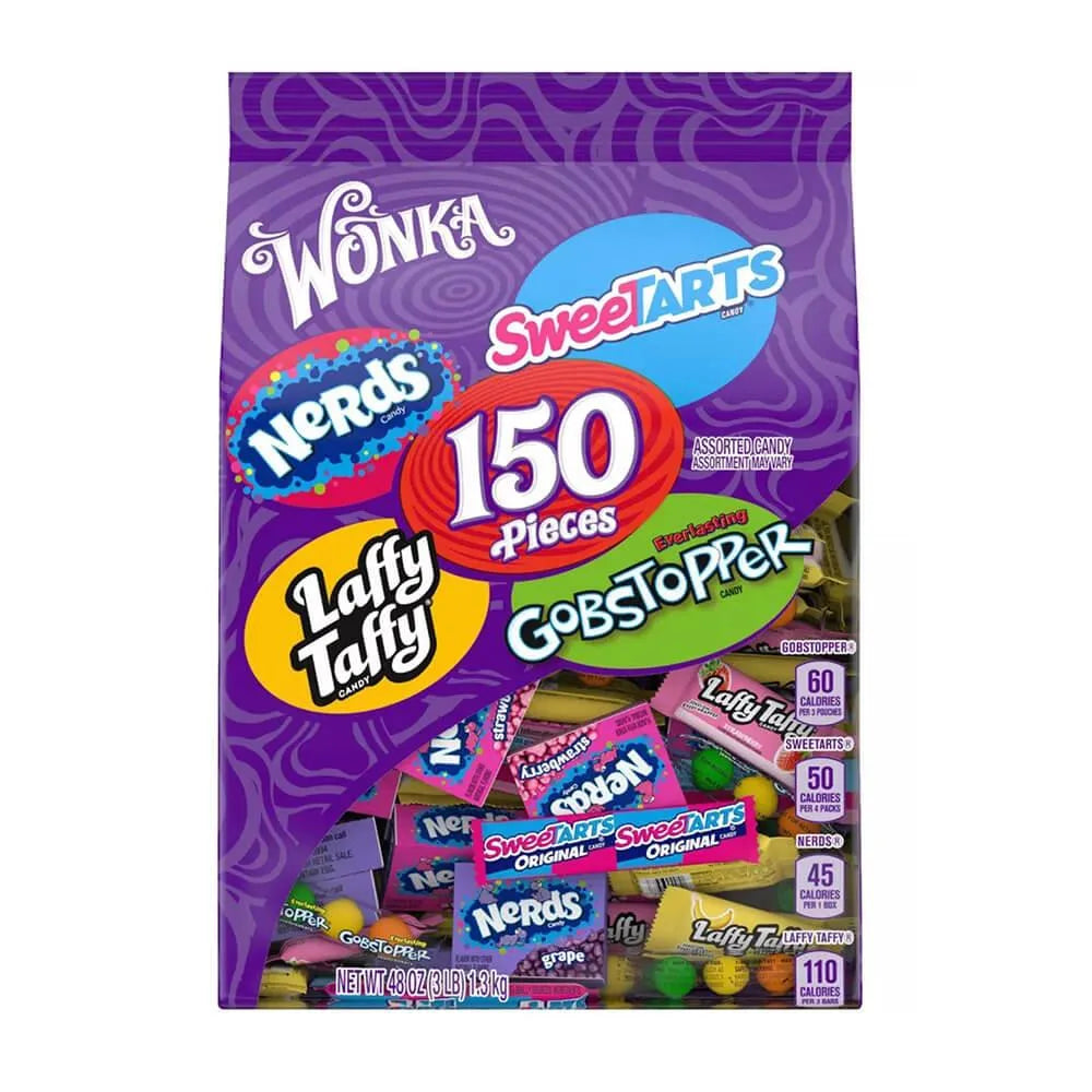 Nerds - SweeTarts - Bottle Caps - Laffy Taffy Bulk Candy Assortment: 150-Piece Bag