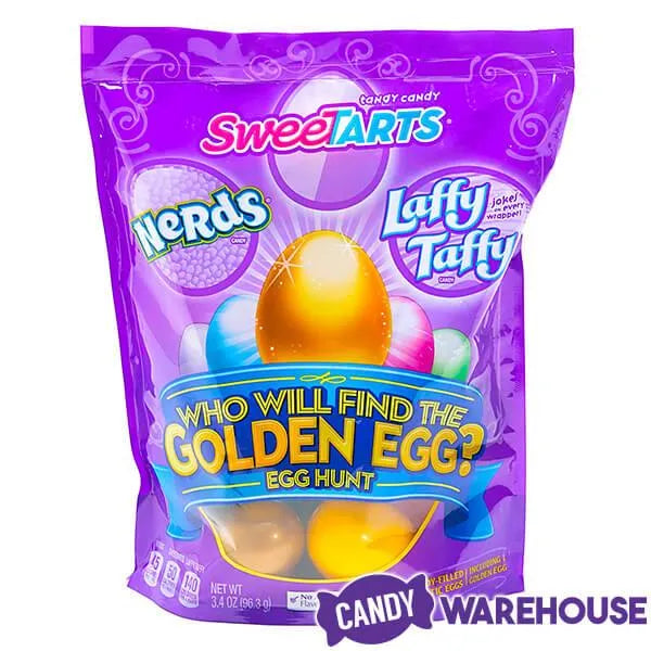 Nerds - SweeTarts - Laffy Taffy Assortment of Candy Filled Easter Eggs with Golden Egg: 12-Piece Bag