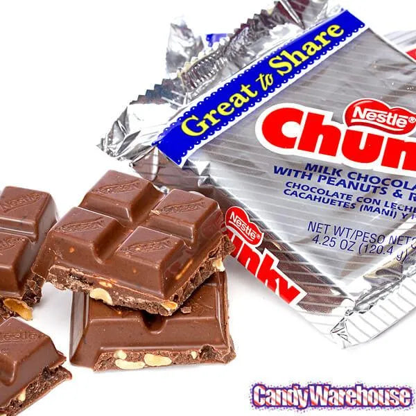 Nestle Chunky Giant Size Candy Bars: 12-Piece Box