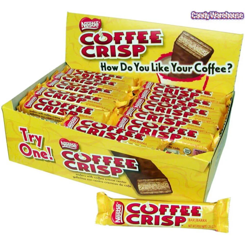 Nestle Coffee Crisp Candy Bars: 24-Piece Box