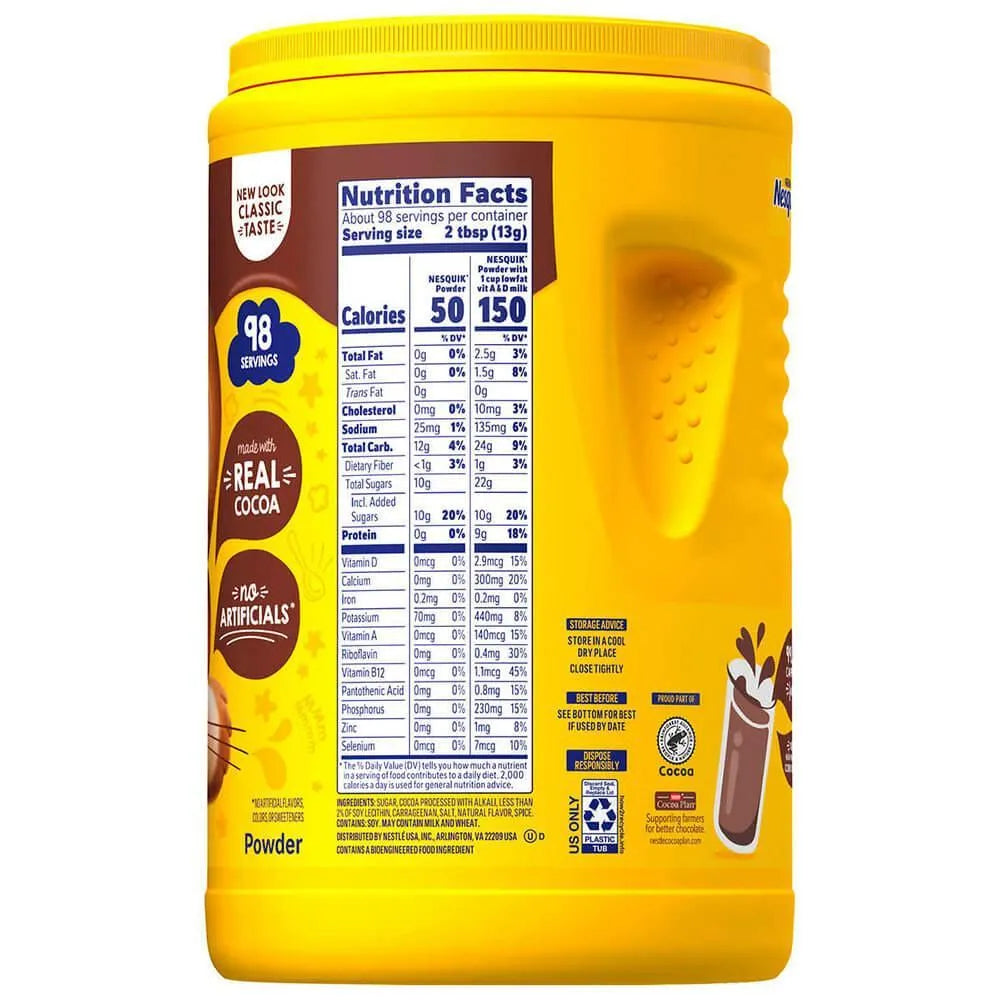 Nestle Nesquik Chocolate Drink Mix: 2.81 Pound Jar