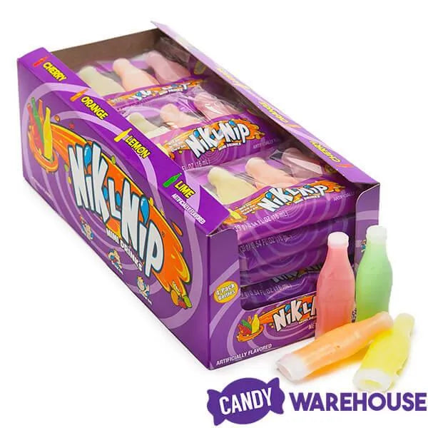 Nik-L-Nip Wax Bottles Candy 4-Packs: 18-Piece Box