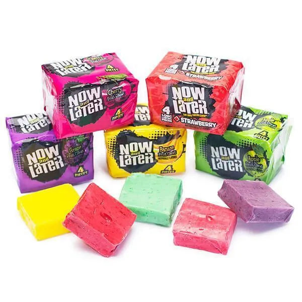 Now and Later Classic Fruit Chews Mini Bars: 150-Piece Tub