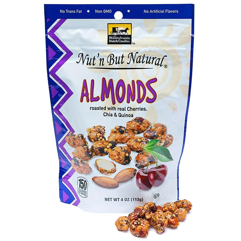 Nut'n But Natural Glazed Almonds with Cherries, Chia & Quinoa: 4-Ounce Bag