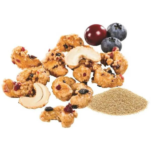 Nut'n But Natural Glazed Cashews with Blueberries, Cranberries & Quinoa: 4-Ounce Bag