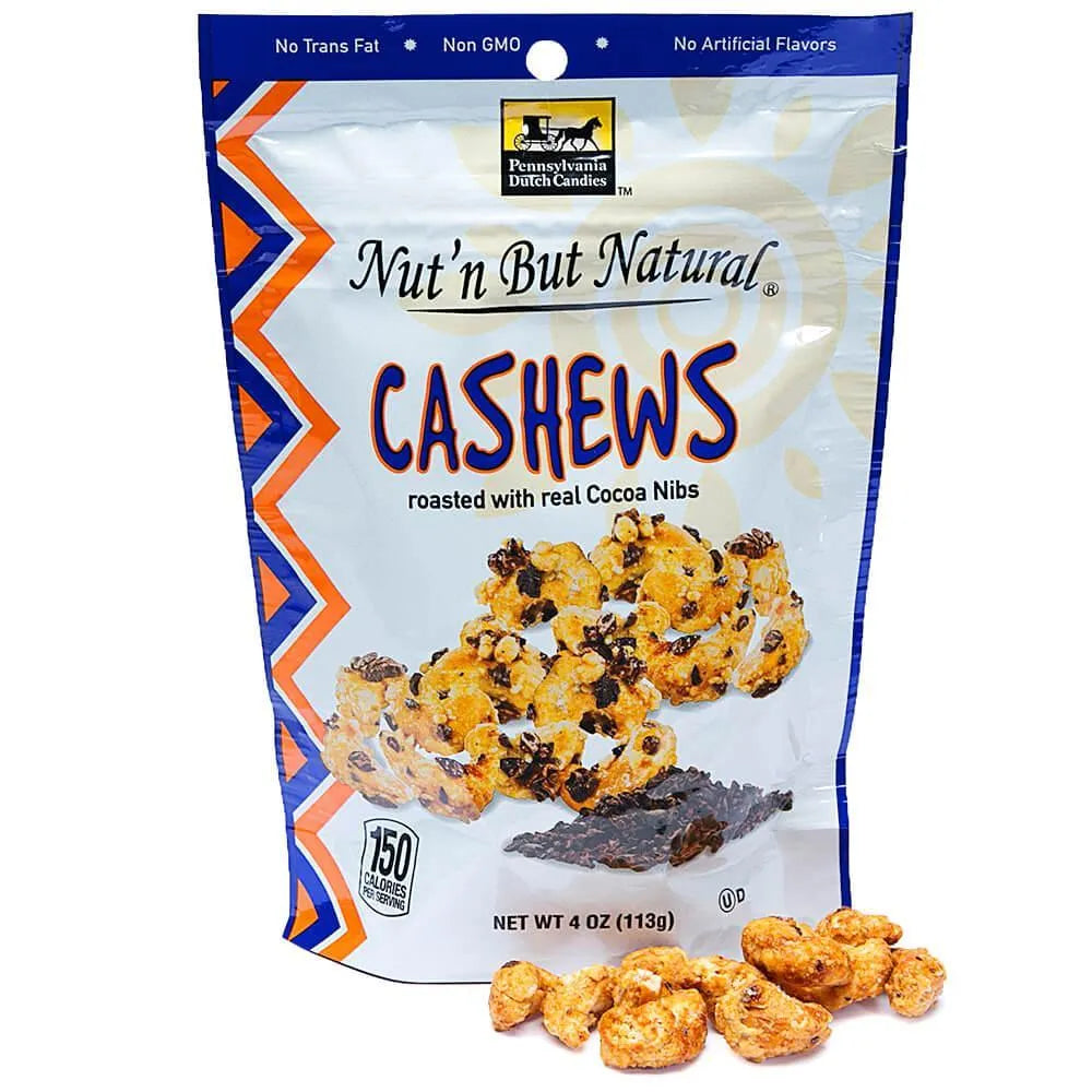 Nut'n But Natural Glazed Cashews with Cocoa Nibs: 4-Ounce Bag