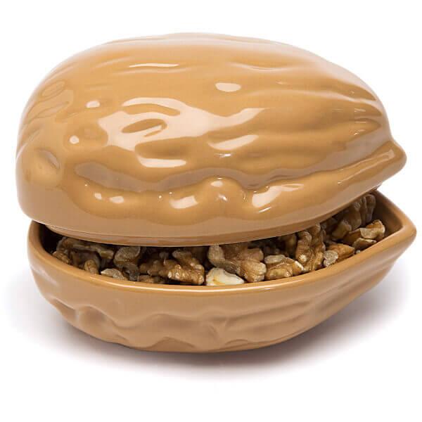 Nuts Porcelain Snack Dish - Walnut