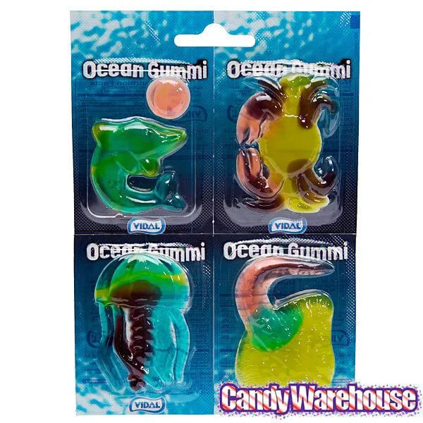 Ocean Shapes Gummy Candy 4-Packs: 18-Piece Box