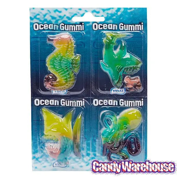 Ocean Shapes Gummy Candy 4-Packs: 18-Piece Box