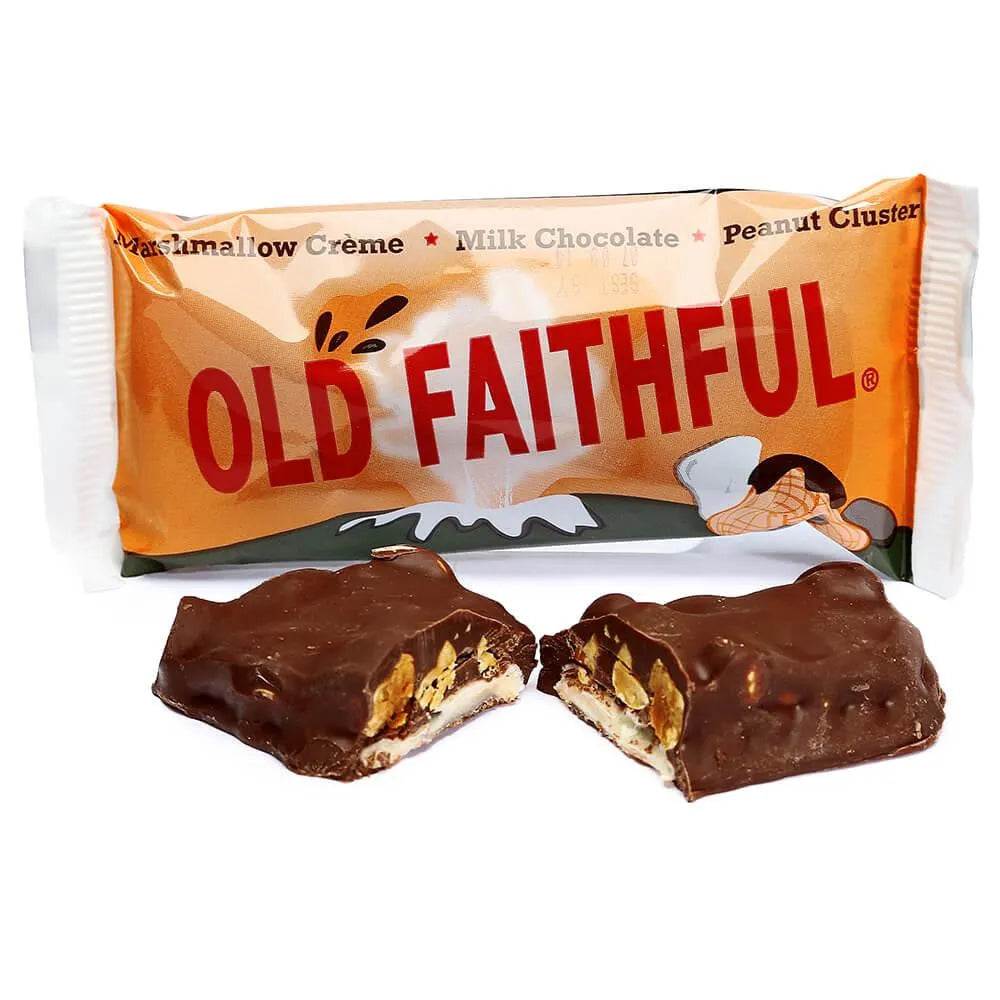 Old Faithful Chocolate Peanut Cluster Bars: 18-Piece Box