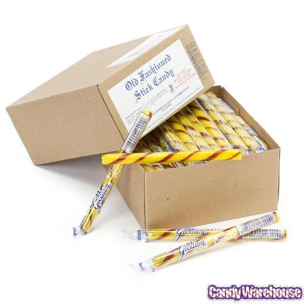 Old Fashioned Hard Candy Sticks - Banana: 80-Piece Box