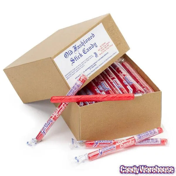 Old Fashioned Hard Candy Sticks - Cherry: 80-Piece Box