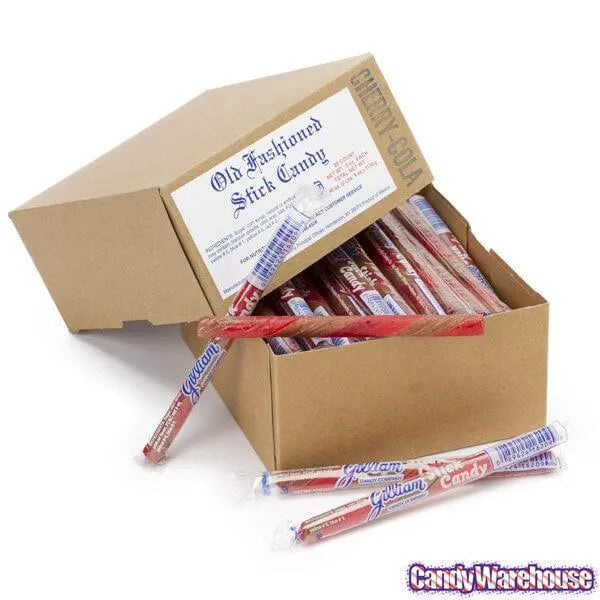 Old Fashioned Hard Candy Sticks - Cherry Cola: 80-Piece Box