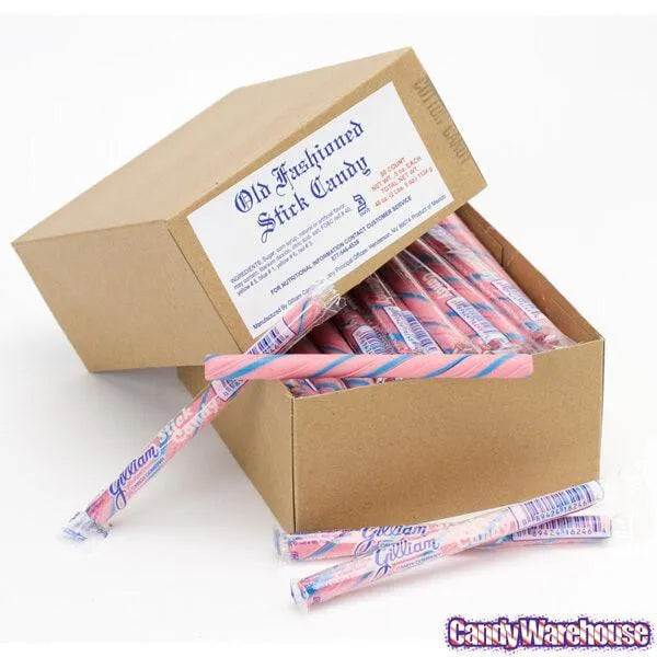 Old Fashioned Hard Candy Sticks - Cotton Candy: 80-Piece Box